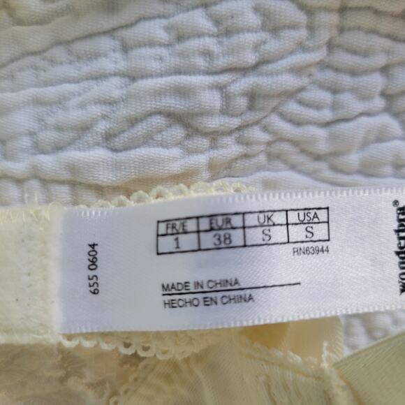 Wonderbra Bridal Garter Belt Lace Ivory Floral Small - Picture 6 of 6